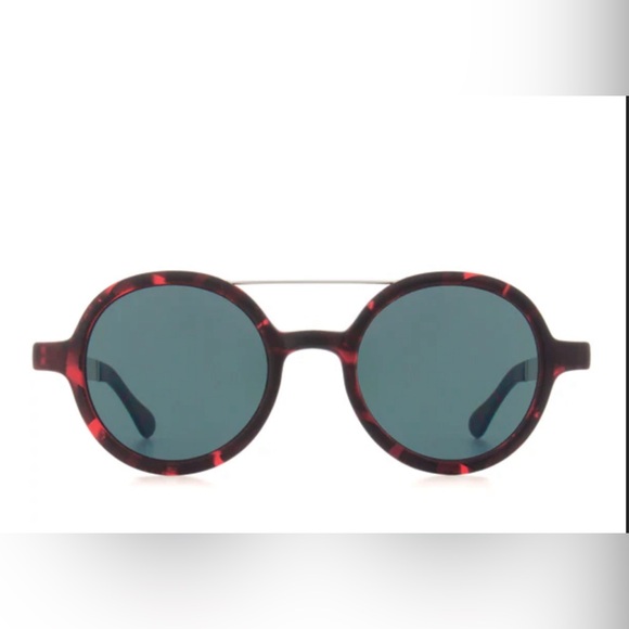 Komono Accessories - KOMONO Vivien Tortoise Silver Sunglasses Round Red